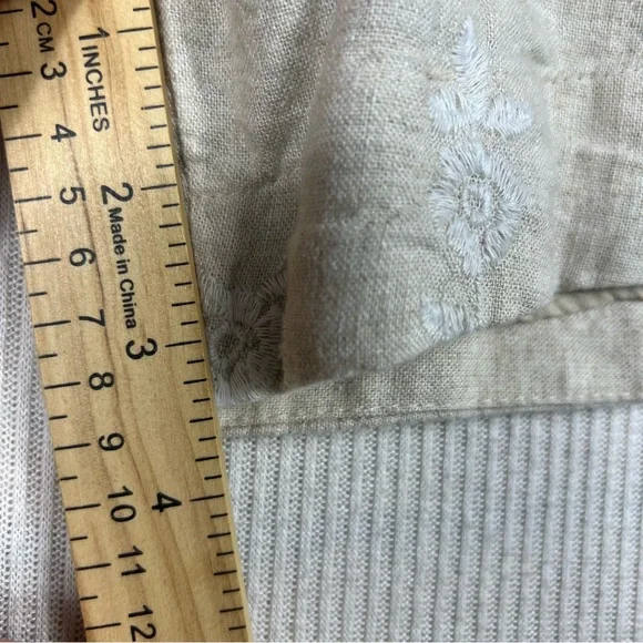 Abercrombie & Fitch Linen Blend Embroidered Pull On Shorts MEDIUM - Picture 15 of 16